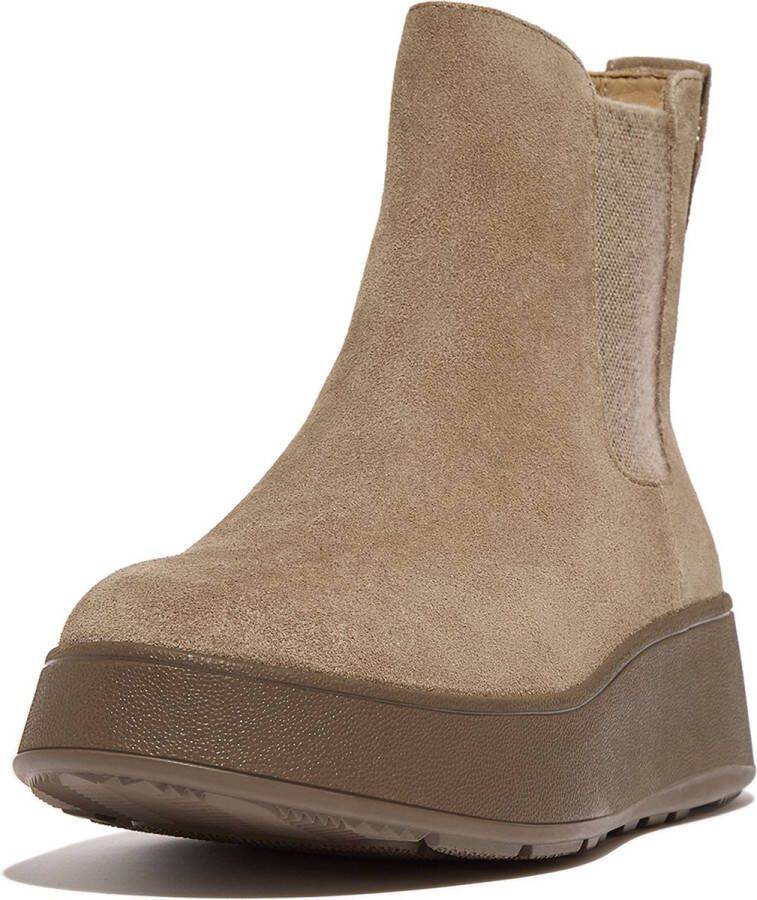 FitFlop F-Mode Suede Flatform Chelsea Boots 2-Tone Elastic GRIJS - Foto 2