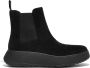 FitFlop F-Mode Suede Chelsea Laarzen suéde zwart comfortabel Microwobbleboard-zool technologie ZWART - Thumbnail 7