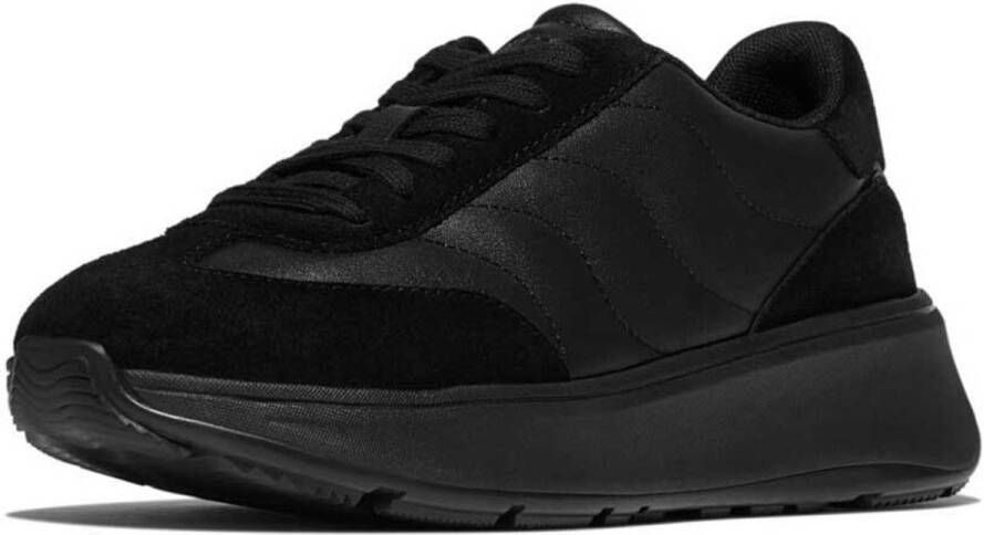 FitFlop F-mode T-toe Wave Leather Schoenen Zwart Vrouw