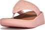 FitFlop F-Mode Woven-Raffia Flatform Toe-Post Sandals ROZE - Thumbnail 1