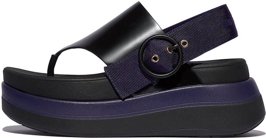 FitFlop F-Mode X Roksanda Leather Webbing Sandals ZWART