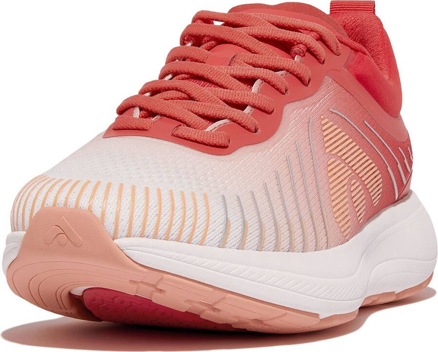 FitFlop FFRUNNER Ombre-Edition Mesh Running Sneakers ROOD