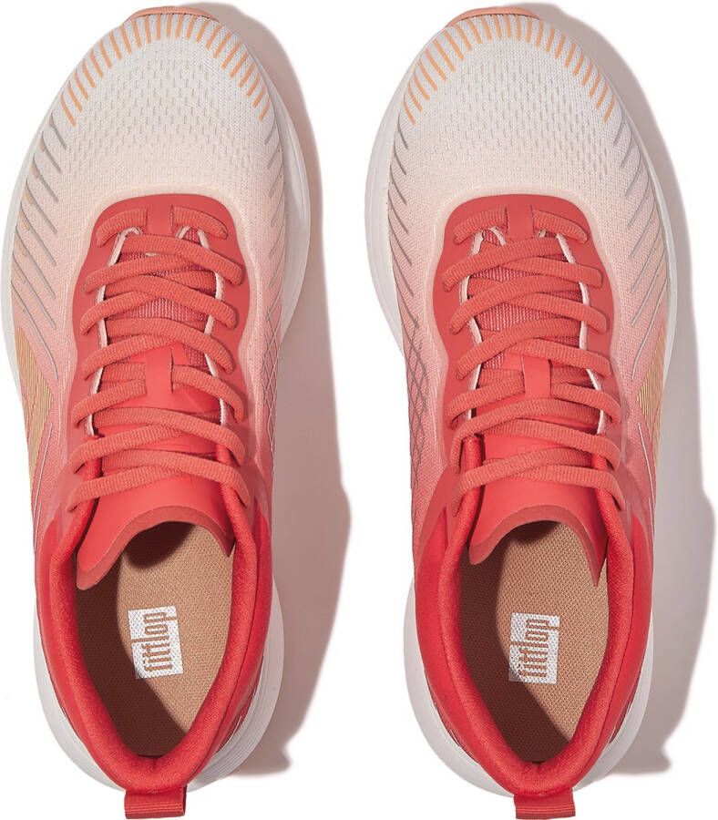 FitFlop FFRUNNER Ombre-Edition Mesh Running Sneakers ROOD