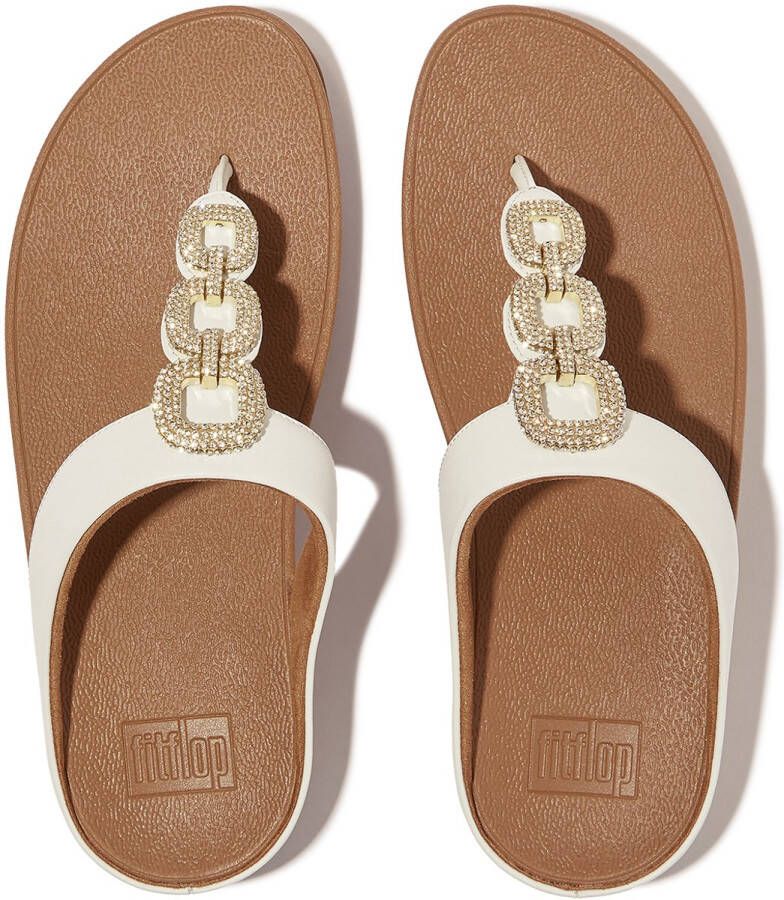 FitFlop Fino Crystal-chain Sandalen Bruin Vrouw