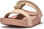 FitFlop Slipper Fino Crystal Cord Stone Beige Leer - Thumbnail 1