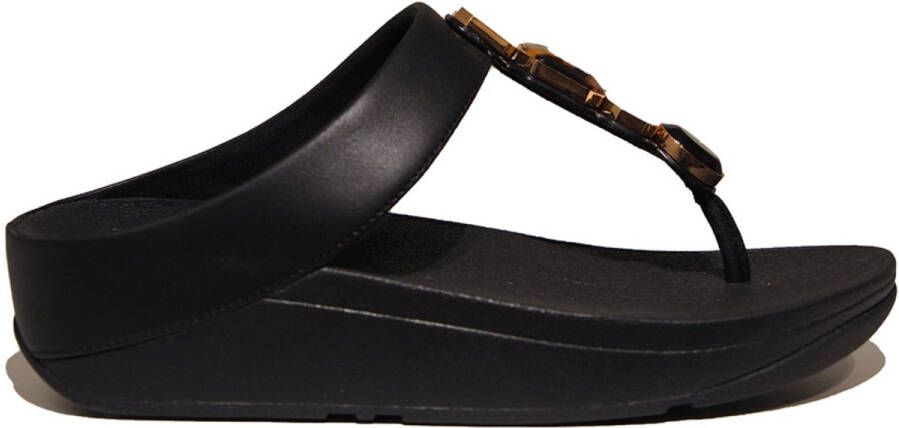 FitFlop Fino Multi-Stone Lea Zwart