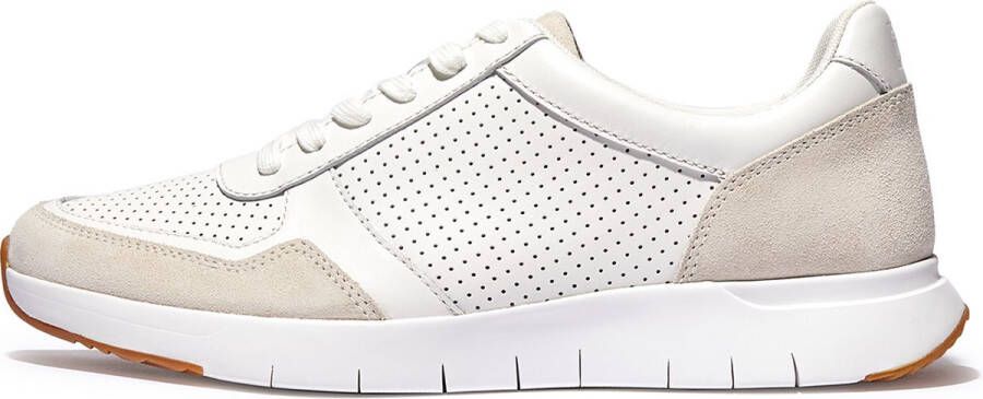 FitFlop Anatomiflex Mens Leather-Mix Sneakers WIT - Foto 5