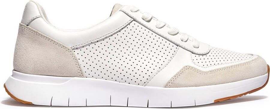 FitFlop Anatomiflex Mens Leather-Mix Sneakers WIT - Foto 6