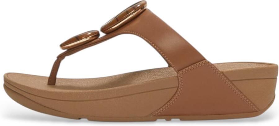 FitFlop Bruine Lulu gemarmerde teen-post sandalen