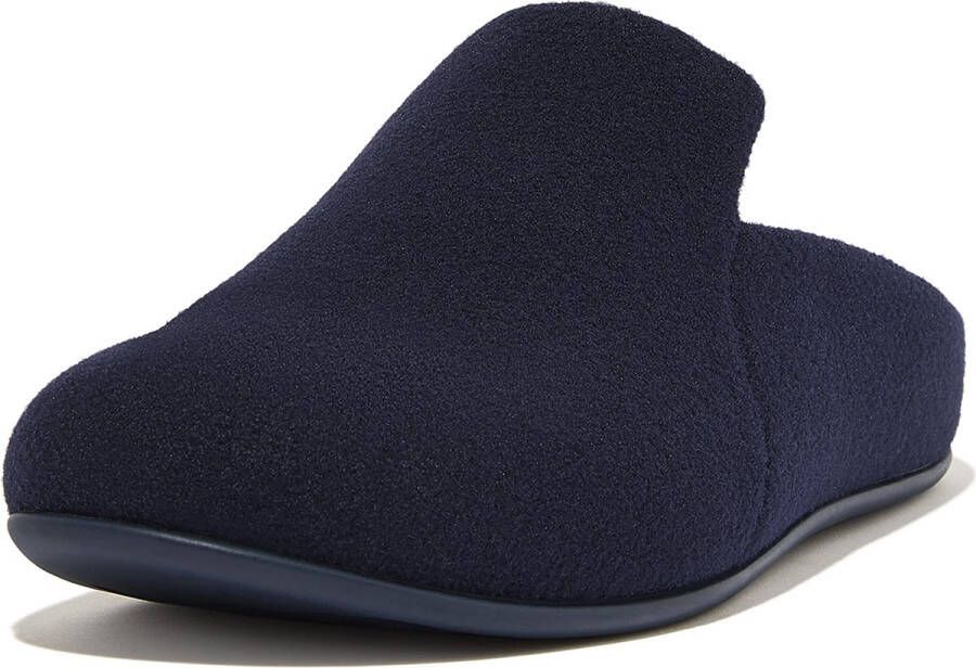 Fitflop™ FitFlop Chrissie II Haus Felt Pantoffels Sloffen BLAUW