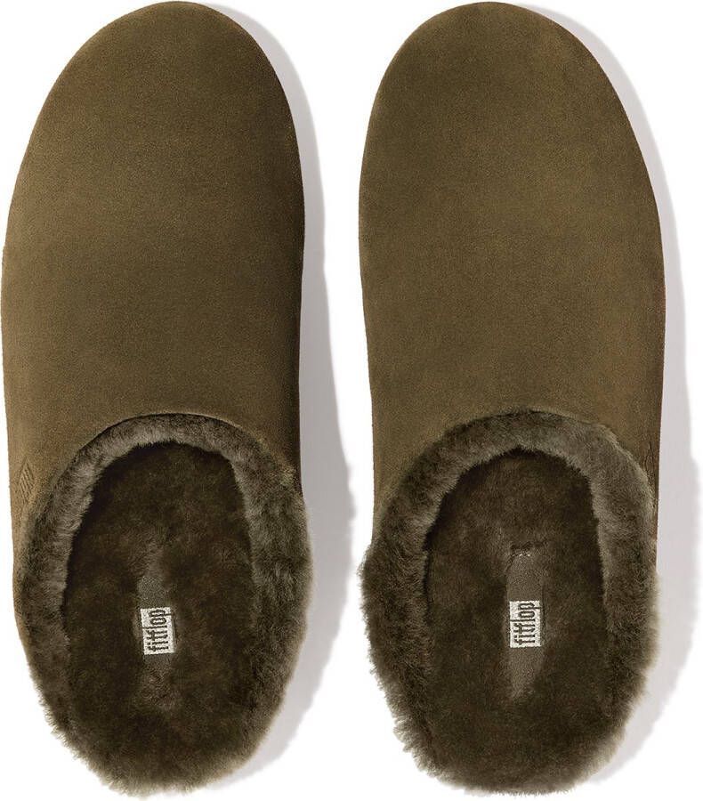 FitFlop Chrissie pantoffel Suède iQushion-zool technologie GROEN