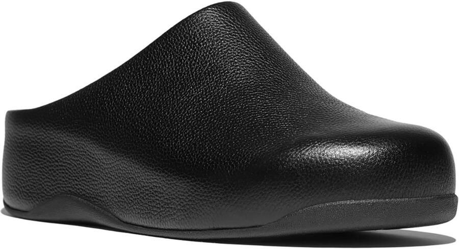 FitFlop Damen Clog Shuv Tumbled-Leather Clogs E5Q All Black - Foto 2