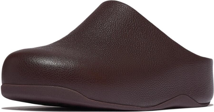 FitFlop Damen Clog Shuv Tumbled-Leather Clogs E5Q Chocolat