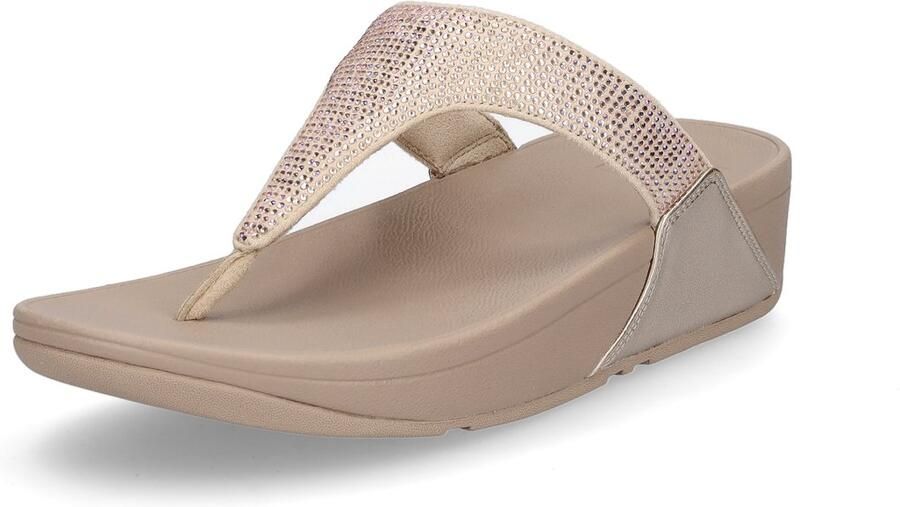 Fitflop Dianets LULU CRYSTAL EMBELLISHED TOE-POST SANDALS HOTFIX sleehak zomerschoen teen-scheider met zachte teenband - Foto 2