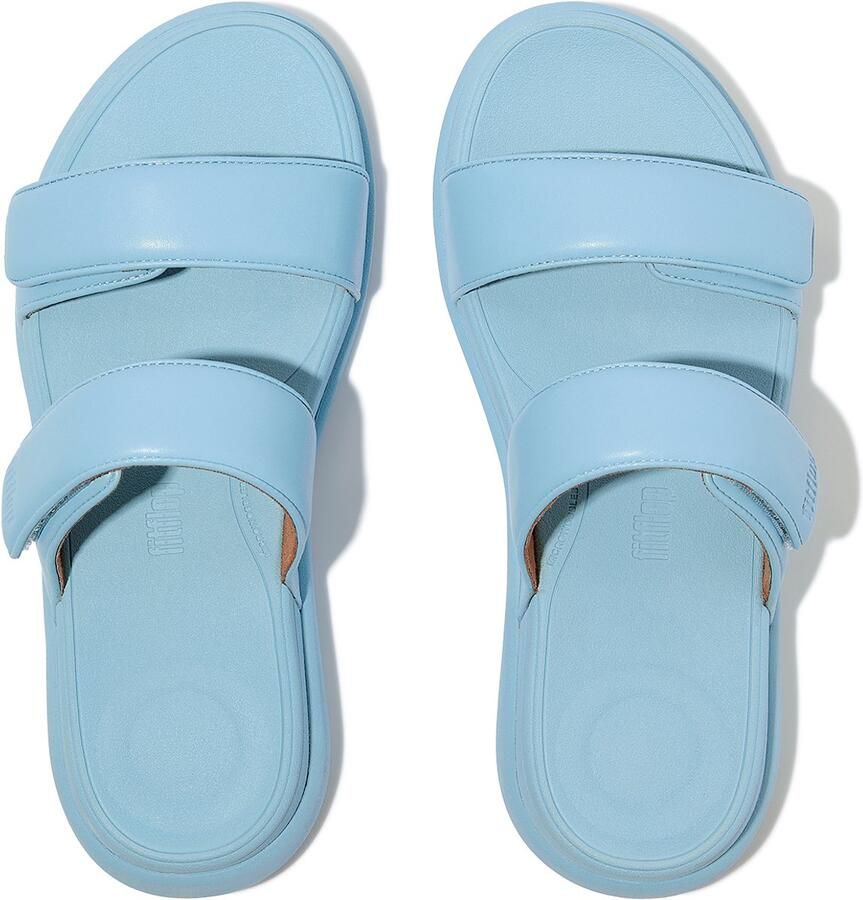 FitFlop Damen Sandalen F-Mode GO Adjustable Flatform Two-Bar Slides IW2 Bondi Blue - Foto 2