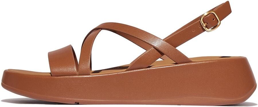 FitFlop Damen Sandalen F-Mode Leather Flatform Strappy Back-Strap Sandals IY3 Deep Tan - Foto 2