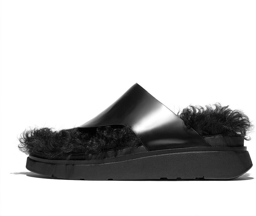 FitFlop Damen Sandalen Gen-FF X Roksanda Cut-Out Leather Slides IZ9 Black - Foto 2