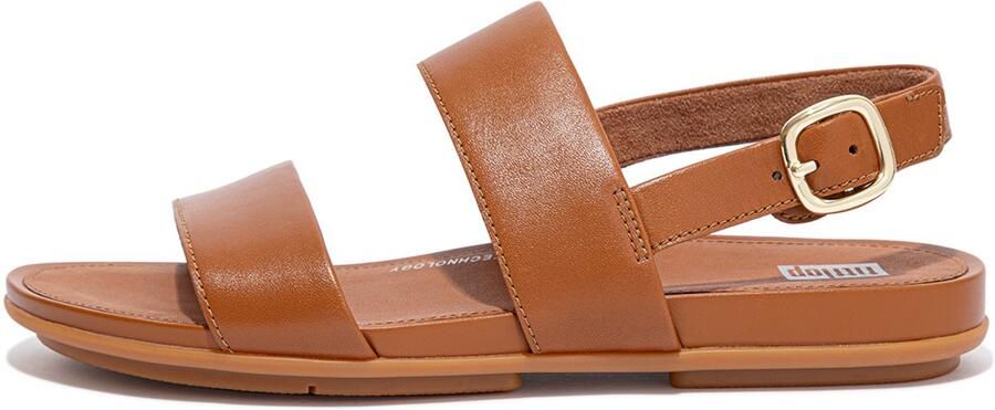 FitFlop Damen Sandalen Gracie Leather Back-Strap Sandals EB1 Light Tan