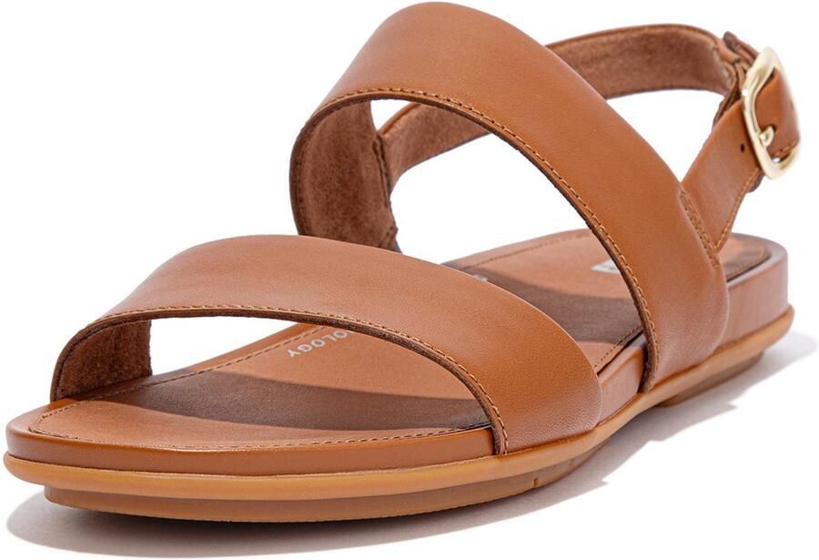 FitFlop Damen Sandalen Gracie Leather Back-Strap Sandals EB1 Light Tan