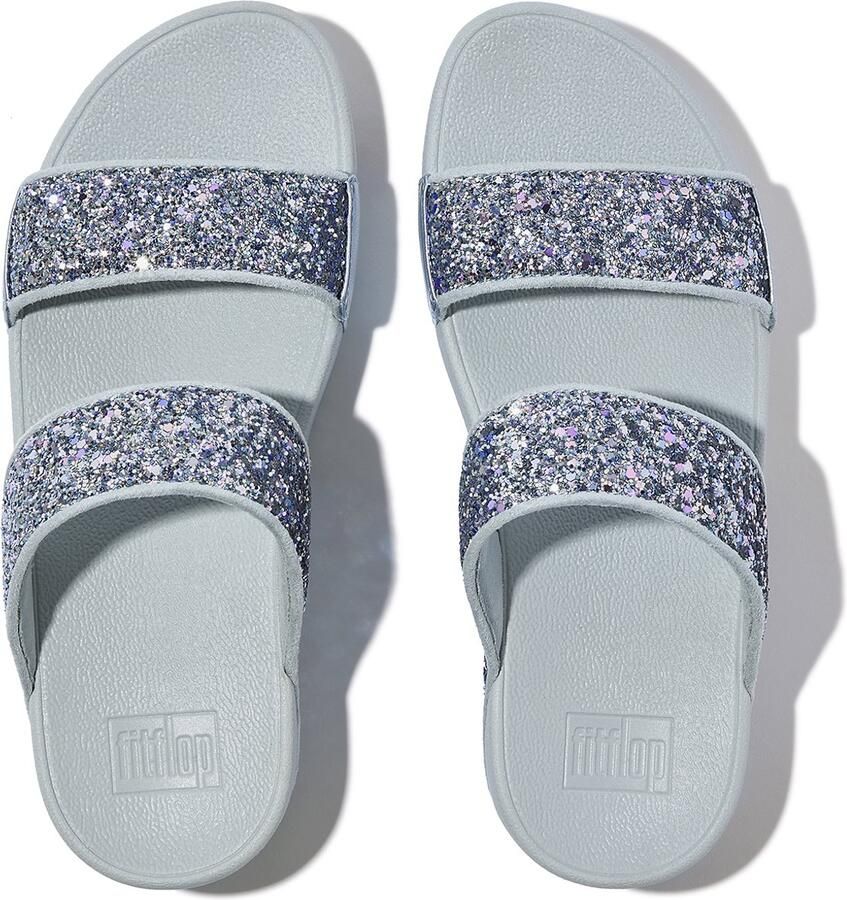 FitFlop Damen Sandalen Lulu Multi-Tonal Glitter Slides JE5 Quiet Blue - Foto 2