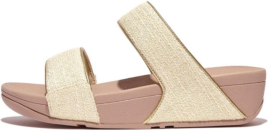FitFlop Damen Sandalen Lulu Shimmerweave Slides GO2 Stone Beige Mix - Foto 2