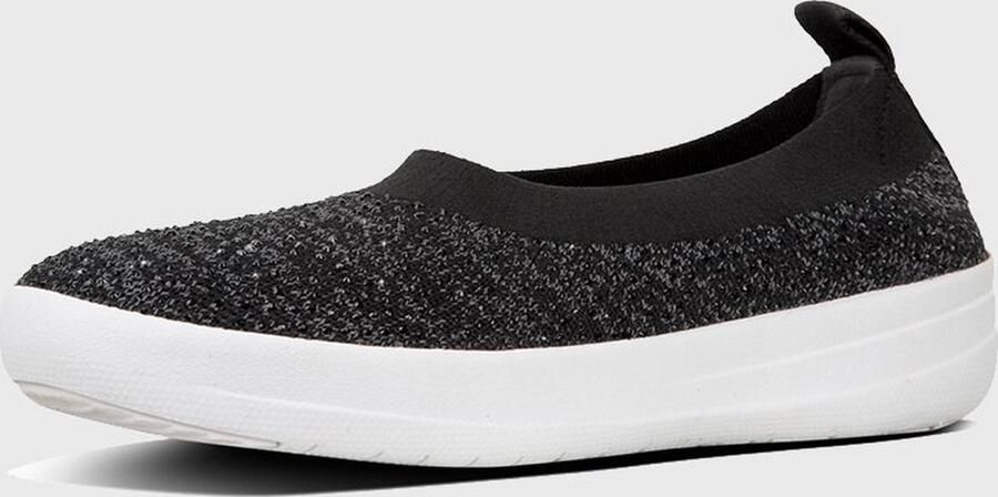 FitFlop Crystal Uberknit instappers zwart Textiel - Foto 2