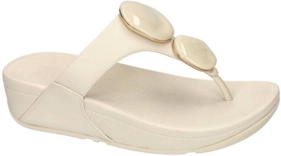 FitFlop Lulu Marbled Stone Toe-post Slippers Dames Beige - Foto 2