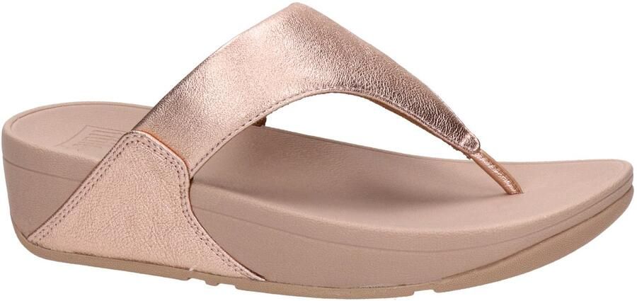 FitFlop Vrouwen Leren Slippers Damesschoenen Teenslipper Lulu toe leather Rose Goud - Foto 4