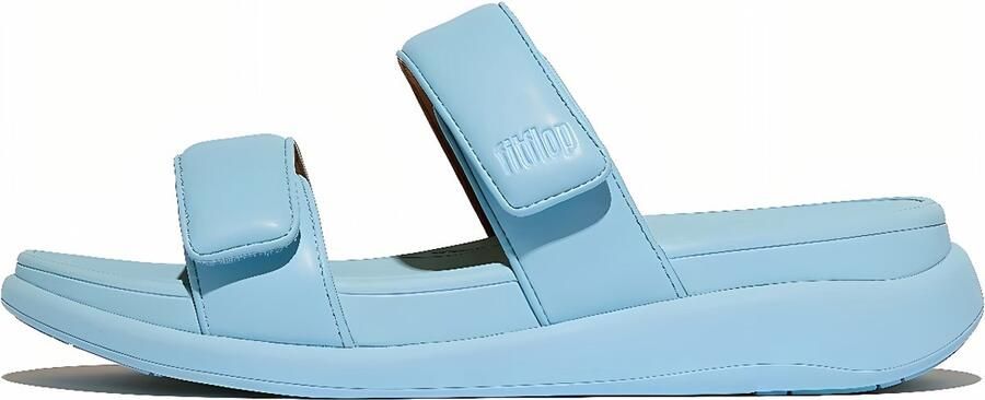 FitFlop Damen Sandalen F-Mode GO Adjustable Flatform Two-Bar Slides IW2 Bondi Blue - Foto 3