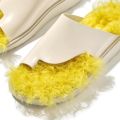 FitFlop Damen Sandalen Gen-FF X Roksanda Cut-Out Leather Slides IZ9 Elderflower Marigold