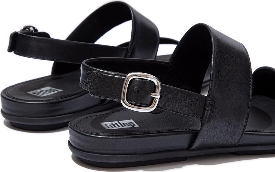 FitFlop Damen Sandalen Gracie Leather Back-Strap Sandals EB1 All Black