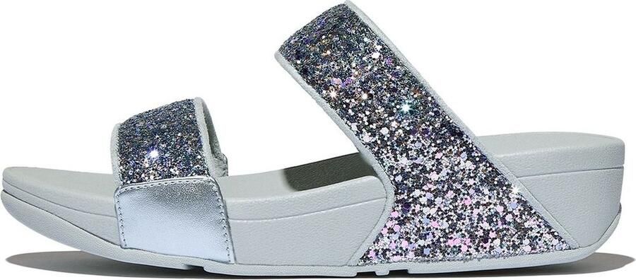 FitFlop Damen Sandalen Lulu Multi-Tonal Glitter Slides JE5 Quiet Blue
