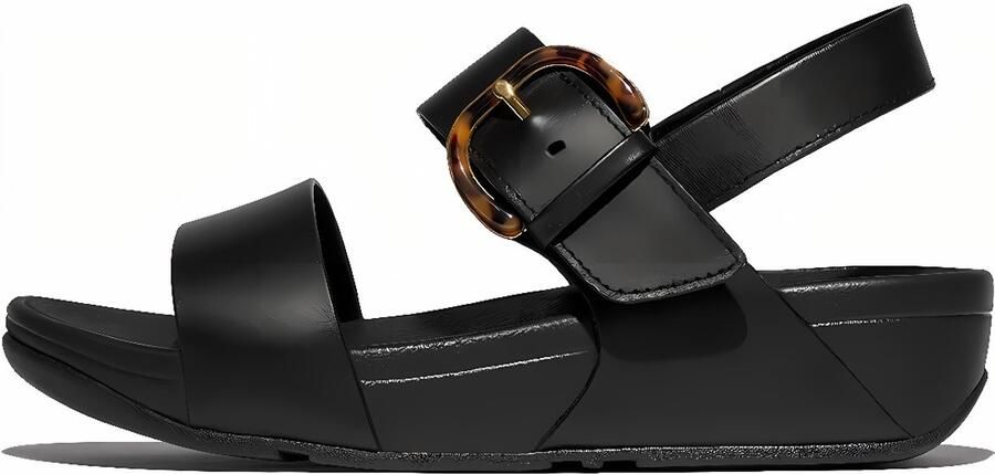 FitFlop Damen Sandalen Lulu Resin-Buckle Leather Back-Strap Sandals JE7 All Black - Foto 2