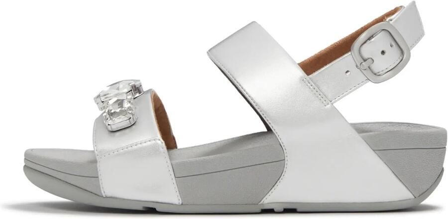 FitFlop Lulu Ultra-Jewel Metallic Back-Strap Sandals ZILVER