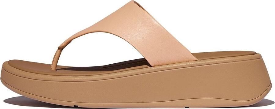 FitFlop Dames teenslippers F-Mode leren platte teenslippers met teenband FW4