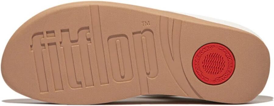 FitFlop Dames teenslippers Fino Mirror-Dome leren teenslippers met teenband HW8