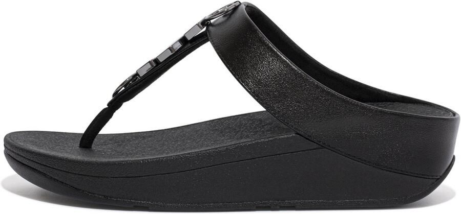 FitFlop Dames teenslippers Fino Stone en Trim Toe-Post sandalen EA1