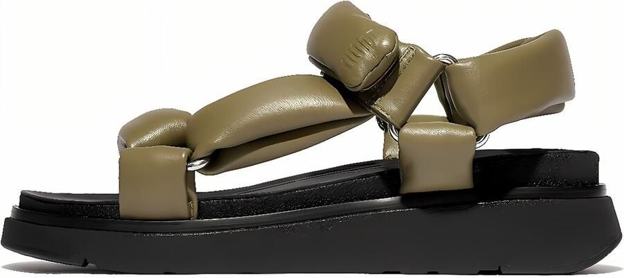 FitFlop Damen Sandalen Gen-FF Soft-Leather Back-Strap Sandals IZ8 Camo-Green - Foto 2