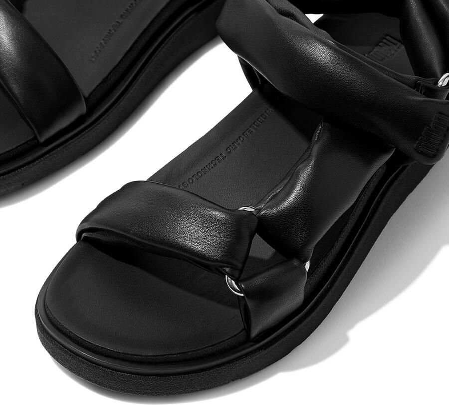FitFlop Damen Sandalen Gen-FF Soft-Leather Back-Strap Sandals IZ8 All Black