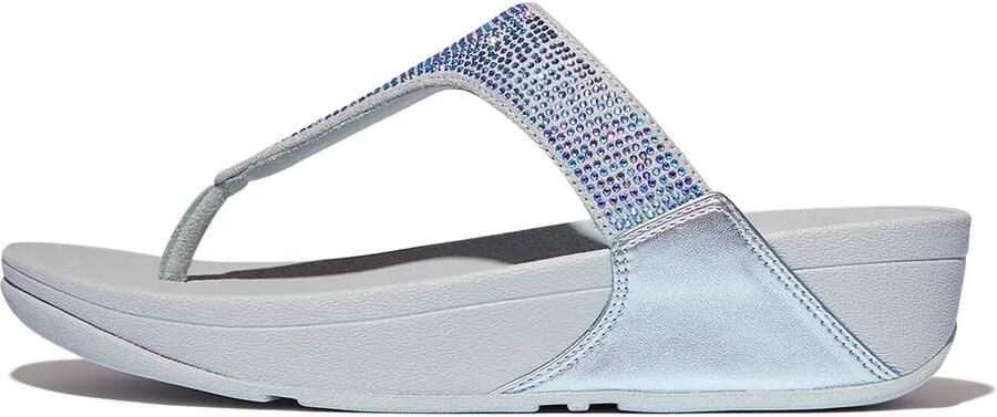 Fitflop Dianets LULU CRYSTAL EMBELLISHED TOE-POST SANDALS HOTFIX sleehak zomerschoen teen-scheider met zachte teenband