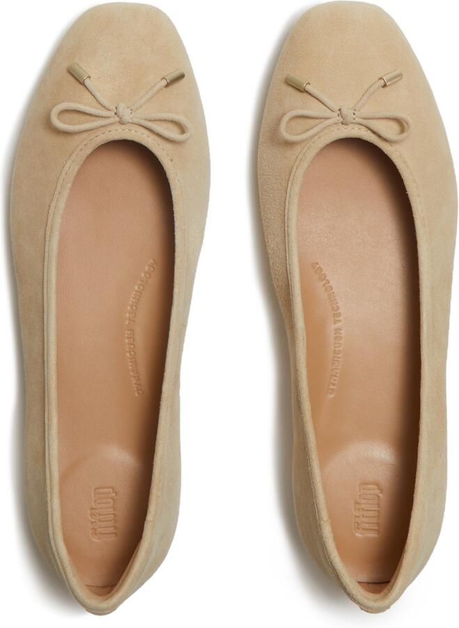 FitFlop Delicato Bow Suede Ballet Flats