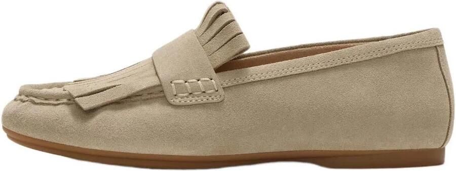 FitFlop Delicato Suede Fringe Mary Janes Beige Vrouw