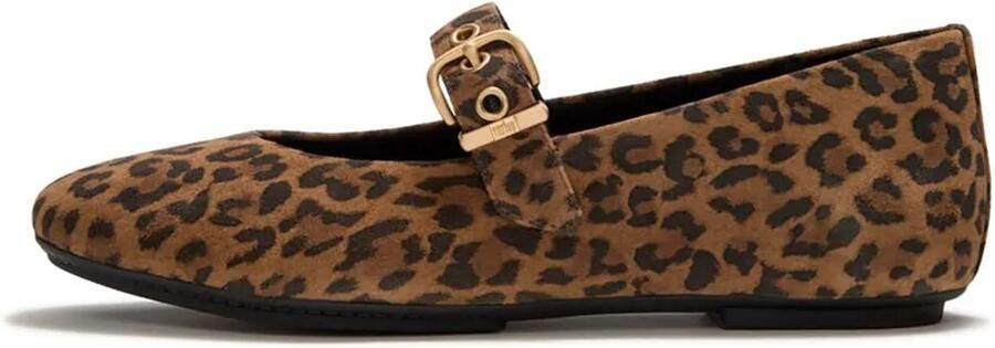 FitFlop Delicato Suede Leopard Mary Janes Vrouw