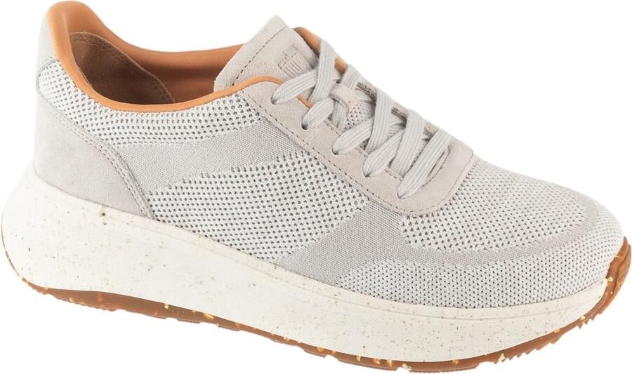 FitFlop F-mode E01 Knit Flatform Sneakers Grijs Vrouw