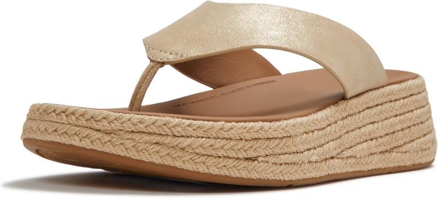 FitFlop F-Mode Espadrille Shimmersuede Toe-Post Sandals