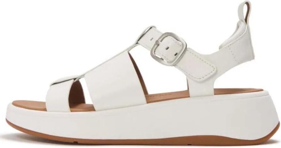FitFlop F Mode Flatform Fisherman Sandalen Wit Vrouw