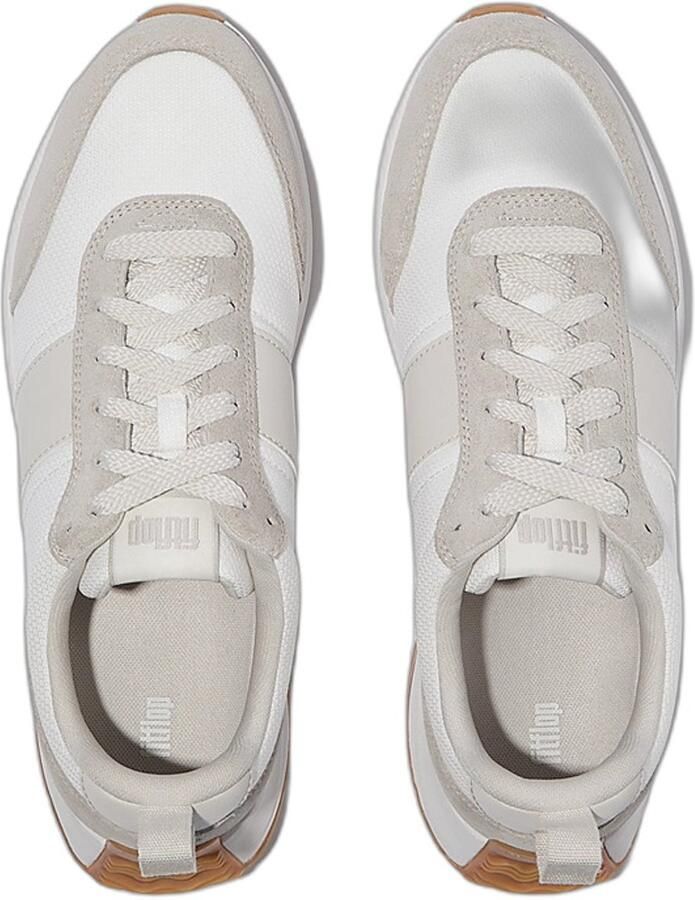 FitFlop F-Mode Flow Mens Suede-Mix Sneakers WIT - Foto 2