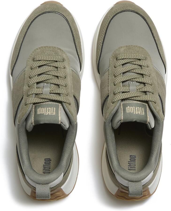 FitFlop F-Mode Flow Mesh Metallic Trainers GROEN - Foto 2