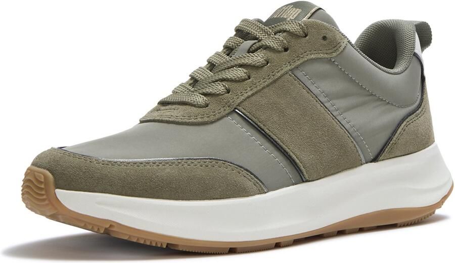 FitFlop F-Mode Flow Mesh Metallic Trainers GROEN