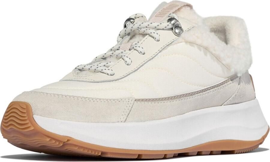FitFlop F-Mode Flow Shearling-Mix Sneakers BEIGE